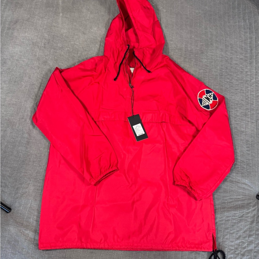 🛑SOLD🛑🚗GUCCI RED ANORAK POLYAMIDE OVERSIZED JACKET🚗